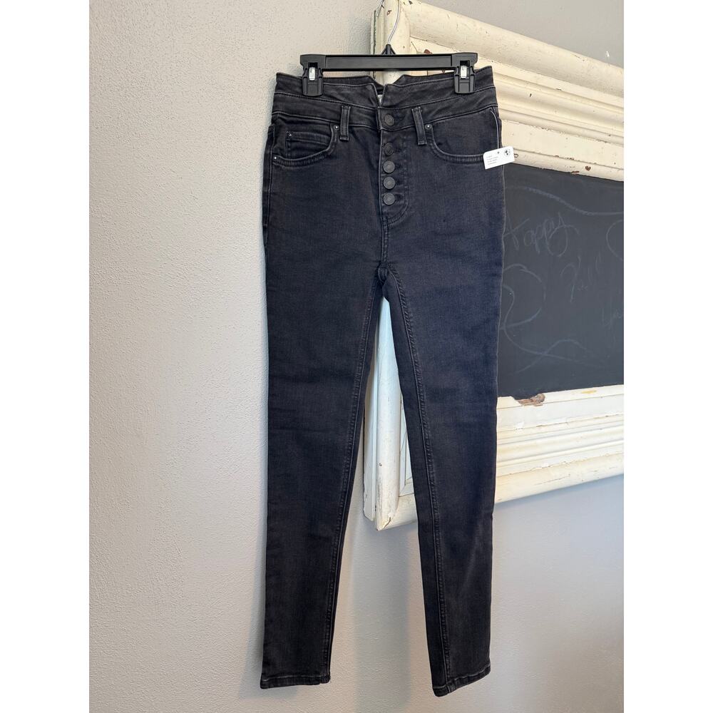 We the Free Skyline Stretch Denim Black Skinny Jeans Womens 24